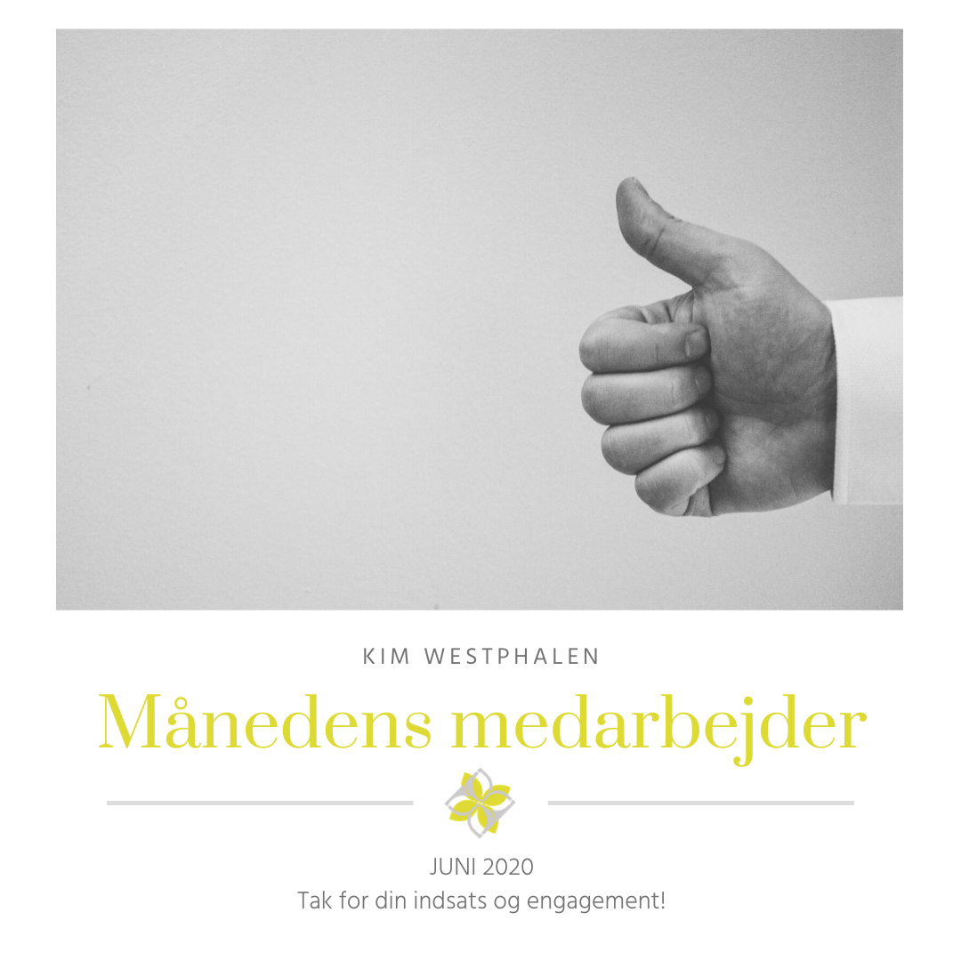 Månedens medarbejder juni 2020 Kim Westphalen