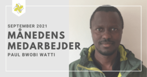 Paul Bwobi Watti Månedens medarbejder September 2021